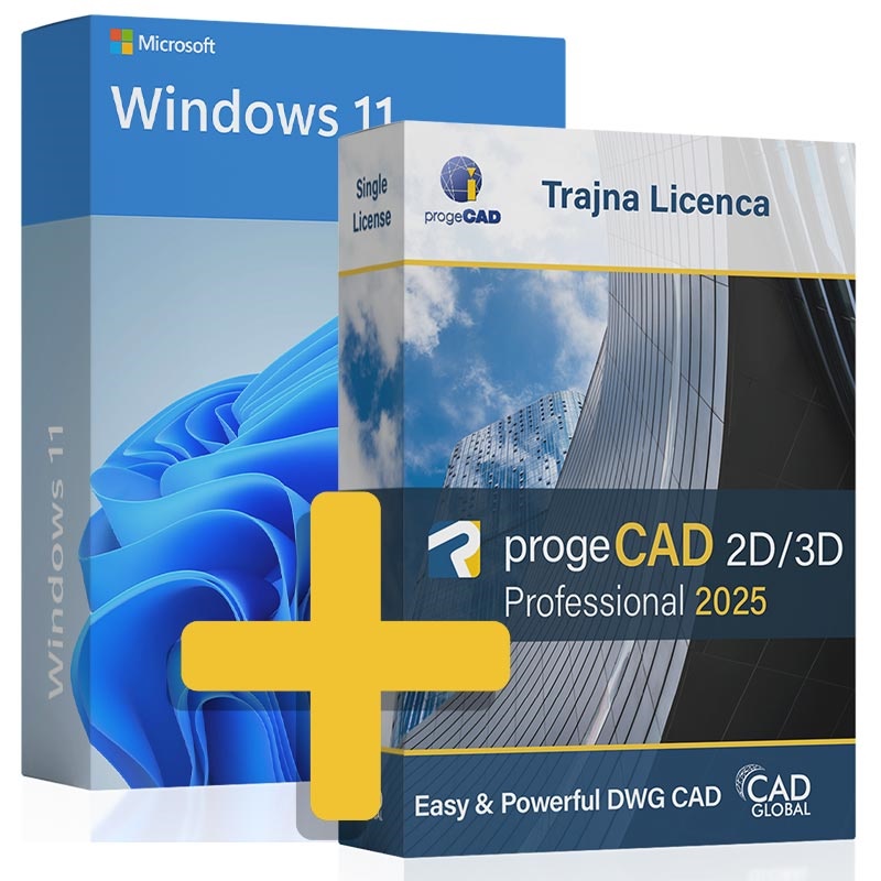 PAKET progeCAD 2D/3D + Microsoft Windows 11