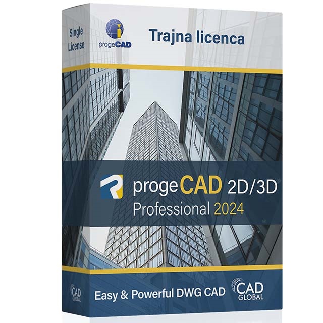 progeCAD 2024 2D/3D Professional SL - trajna licenca