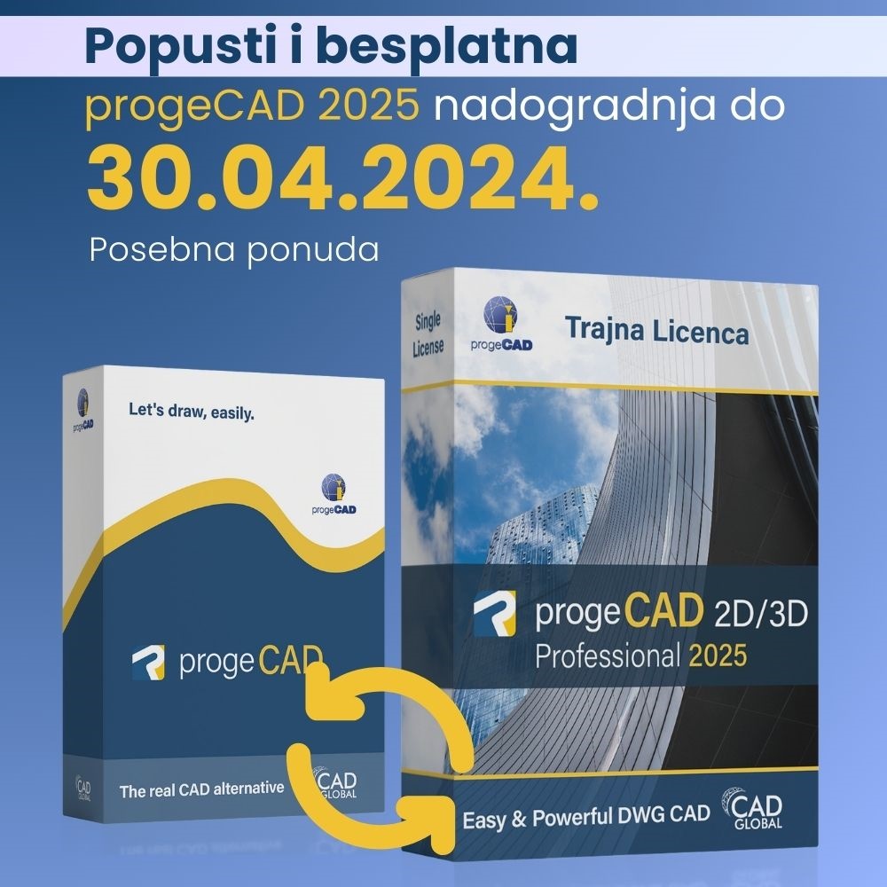 progeCAD 2024 2D/3D SL - nadogradnja sa 2022 ili starije