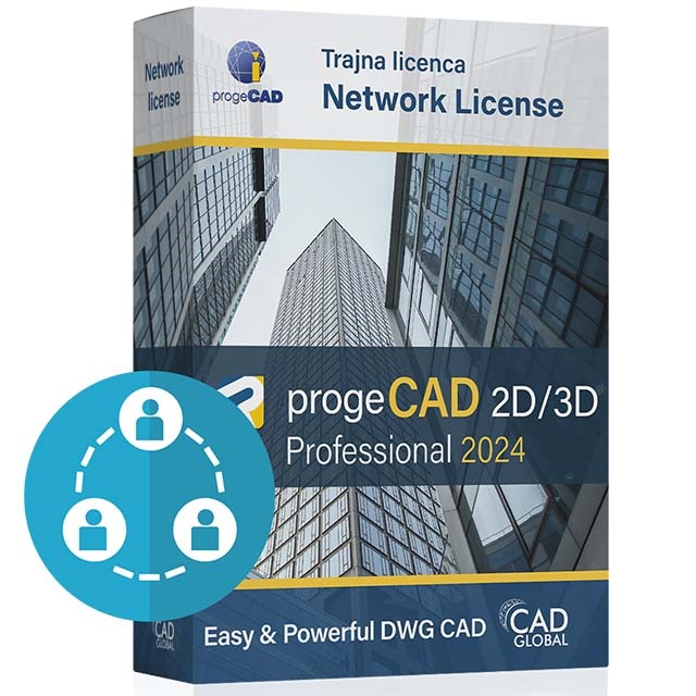 progeCAD 2024 2D/3D Professional NLM - mrežna licenca