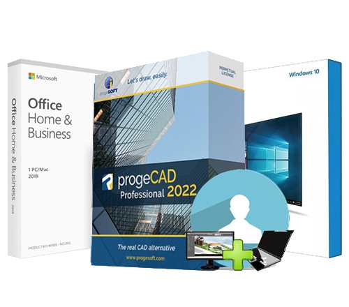 PAKET progeCAD 2D/3D + Windows 10 + Office 2021 